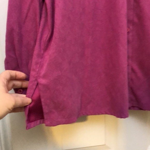 White Stag Women’s Button-down Top Jacket Faux Suede Size 18W/20W Fuchsia - Picture 6 of 8